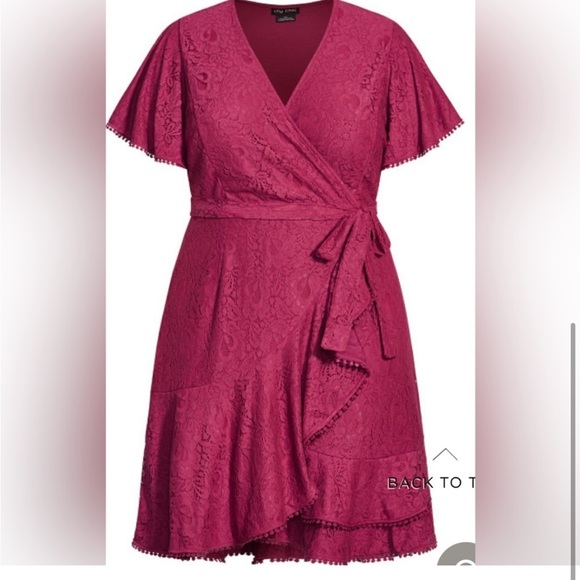 City Chic Dresses & Skirts - Üweet Love Lace Dress - magenta Citu Chic